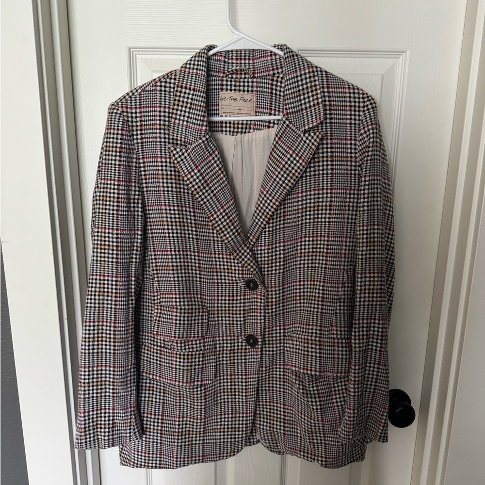 We the Free Free People Checkered Blazer !!!
